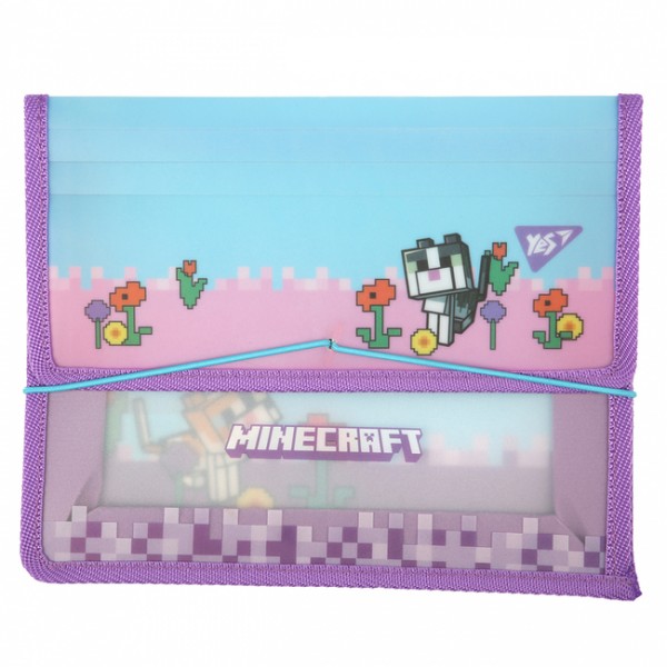 227889 Папка для зошитів YES пласт. на резинці В5 "Minecraft.Spring"