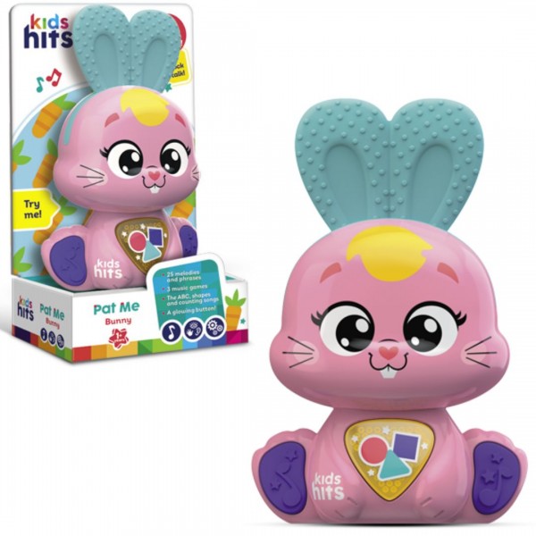 248374 Муз розв.Чарівні звірята Kids Hits арт. KH19/001 "Зайченя"звук, світло, 2 кольори, короб. 13*8*23см