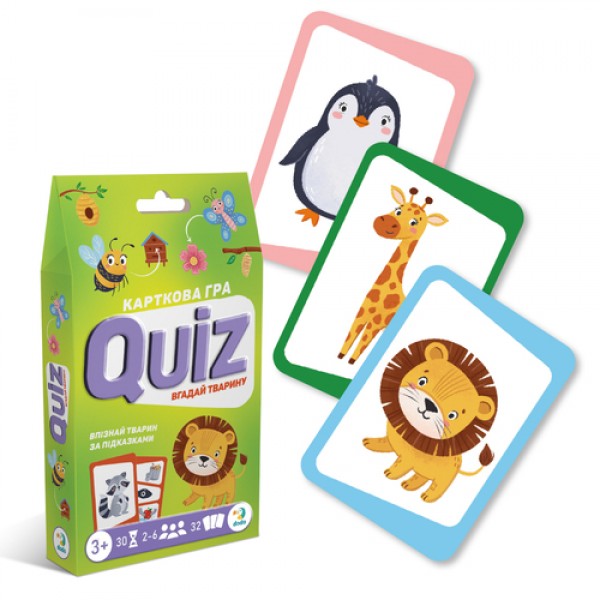 246344 Карткова гра Вікторина: Вгадай тварину!