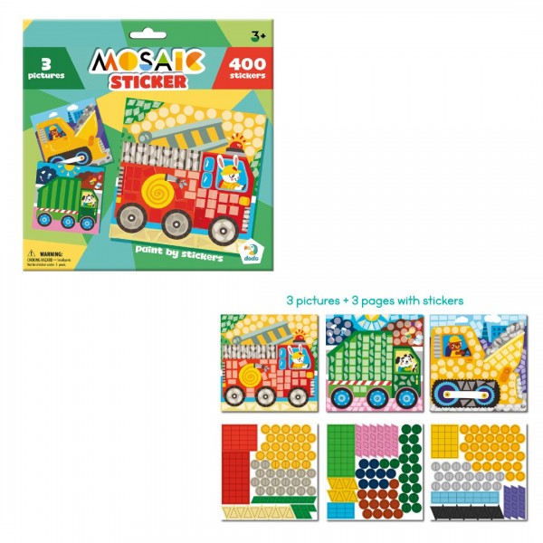 247583 Набір для творчості. Мозаїка зі стікерами Транспорт