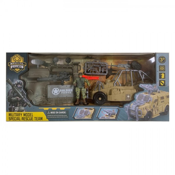 242442 Ігровий набір 23150 військовий, машина, солдат, зброя, кор., 48-20,5-11 см.