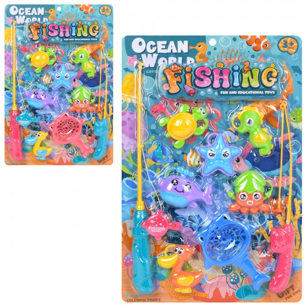 249050 Риболовля 706-65A вудка 2шт, морскі мешканці, мікс кольорів, лист, 30-46-4 см.