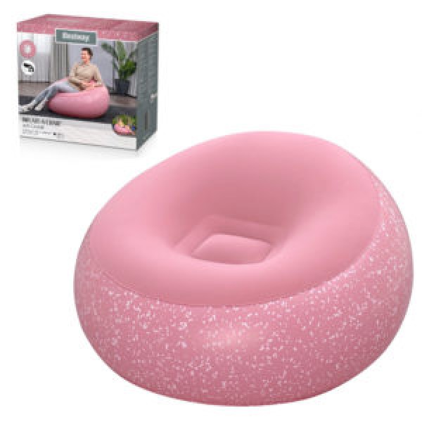 249353 BW Крiсло 75155 надувне, навантаження до 100кг, рожевий колір,кор. 112х112х66см