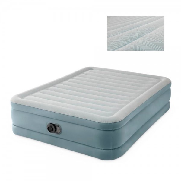249359 Велюр ліжко 64824 надувне,152х203х46см, двоспальне, вбудований насос 220–240V