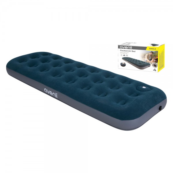 249361 Велюр матрац 24130 надувний, 191х73х22см, флок.покриття,  приміщення/вулиця, до 150кг