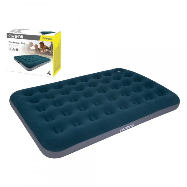 249362 Велюр матрац 24131 надувний, 191х137х22см, флок. покриття,приміщення/вулиця, до 300кг