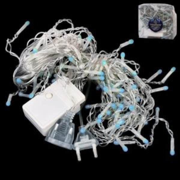 253831 Гірлянда бахрома світлодіодна "Blue" 3м*25-50см 96led R95865-B