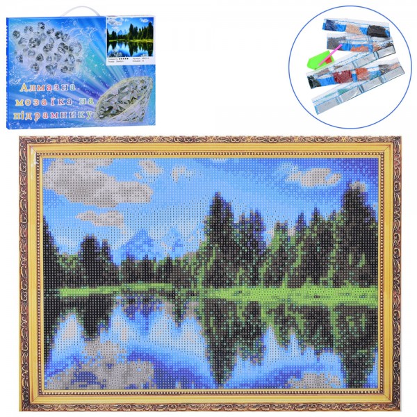 212634 Набір для творчості MK 5362 алмазна мозаїка/вишивка, Природа, кор., 41-31-2,5 см.