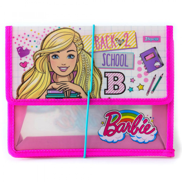 24258 Тека для зошитів пласт. на гумці В5 "Barbie"