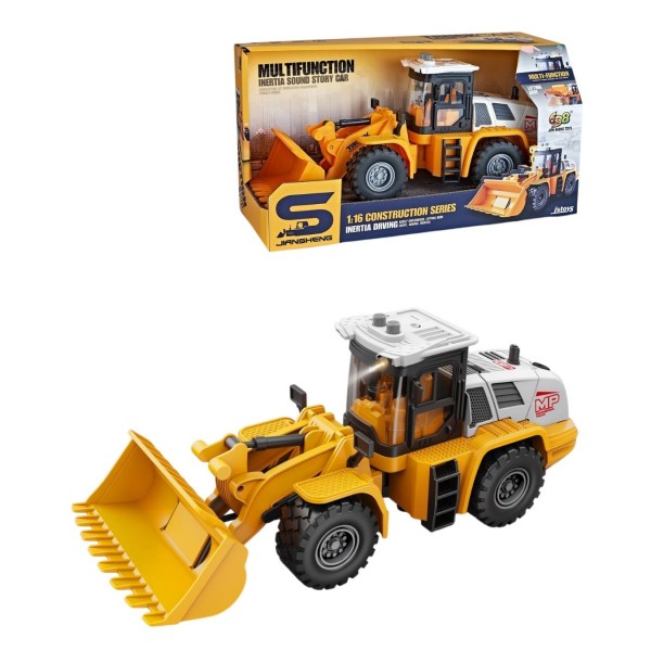 259497 Будтехніка JS129-1 бульдозер,31см,1:16,інерція,звук,світло,рухливі дет,гумові кол.бат.кор.