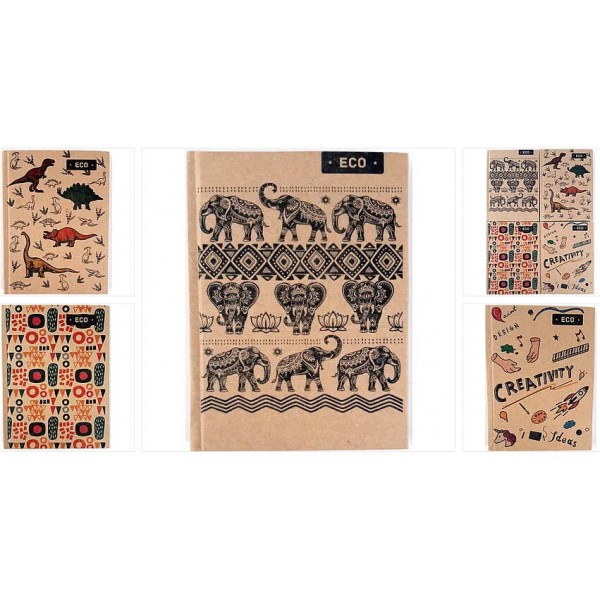 223860 Блокнот Еко, А6, 96 арк., еко папір, кл, тверд. обкл. БН-022-МВ