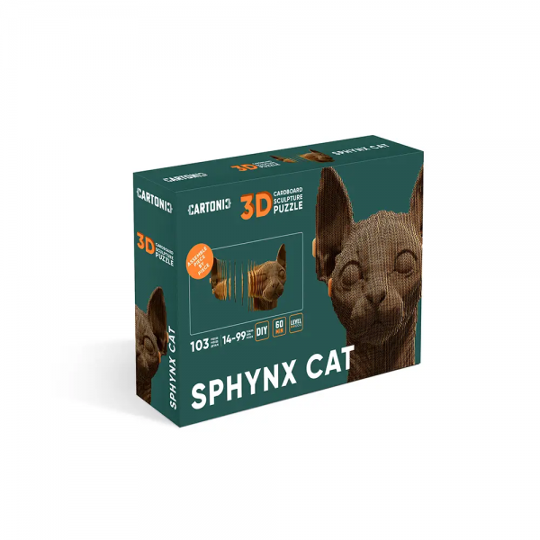 183212 Картонний конструктор "Cartonic 3D Puzzle Sphynx cat"