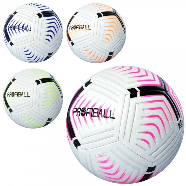 129587 М'яч футбольний MS 3360 розмір5, ПВХ, ламінування, 420-440г., 5 кольорів, кул.