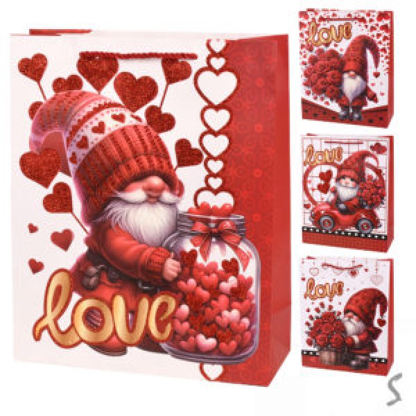 257475 Пакет подарунковий паперовий S "Love You" 18*24*8.5см R98086-S