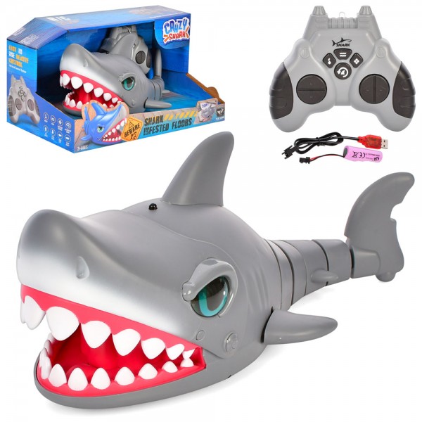 157401 Тварина YS06 акула, радіокер., їздить, рух. деталі, акум., USB, муз., кор., 36-17-18 см.