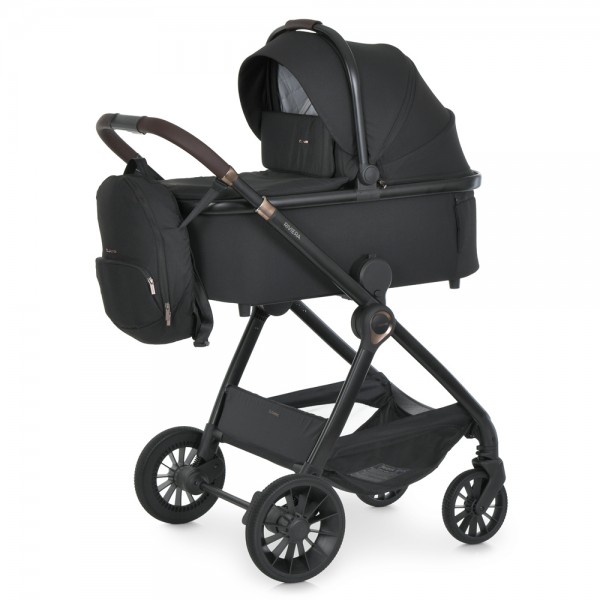 249692 Візок дитячий 2в1 El Camino RIVIERA ME 1183 Black люлька+прог..блок,рюкзак,дощовик,моск.сітка,чорний