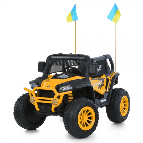 228627 Джип M 6131EBLR-7(24V) радіок.2,4G,4мот.45W,1акум.24V8AH,USB,MP3,TF,EVA,BT,шкіра,муз.,світло,помаран