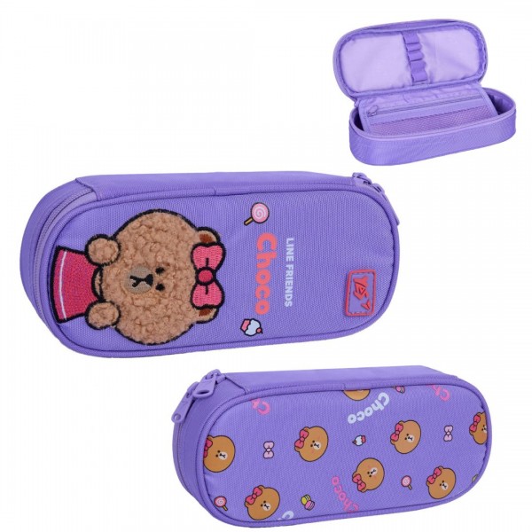 227908 Пенал м'який YES PH-30 Line Friends Pretty Choco