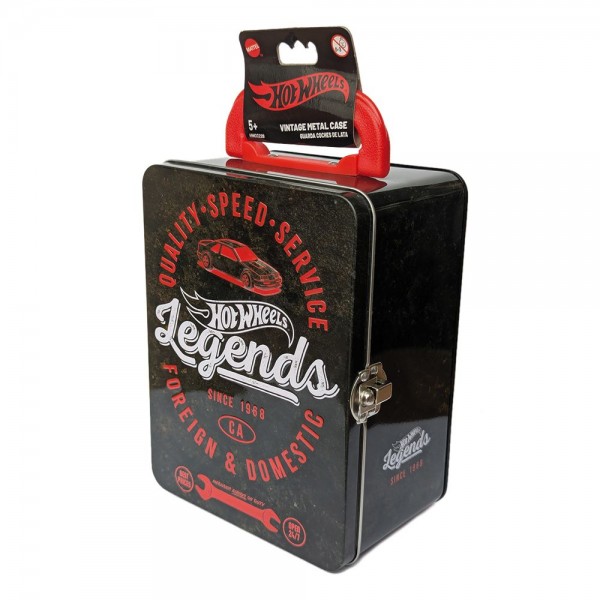 228307 Вінтажний чорний контейнер для 18 машинок Hot Wheels