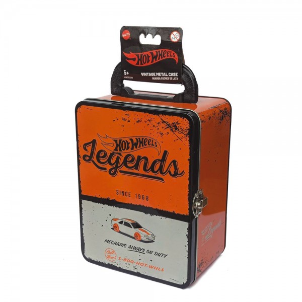 228309 Вінтажний помаранчевий контейнер для 18 машинок Hot Wheels