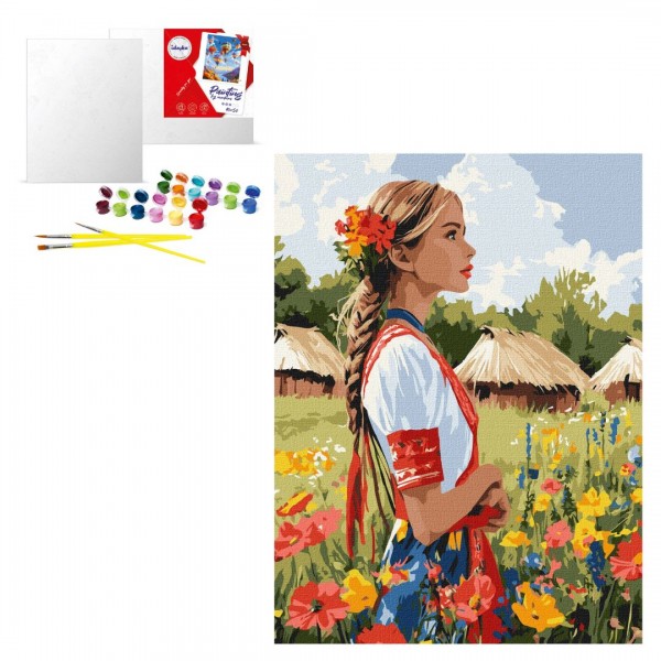 222790 Набір для розпису по номерах "Гарна українка" 30х40cm
