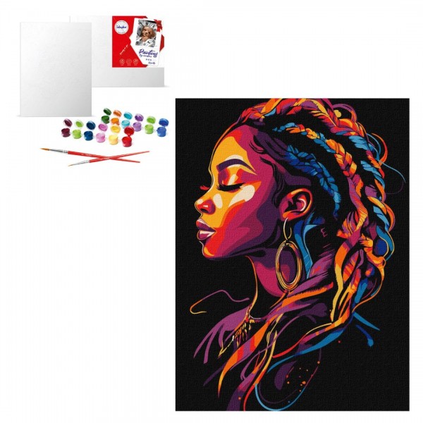 222792 Набір для розпису по номерах "Яскраві коси" 30х40см