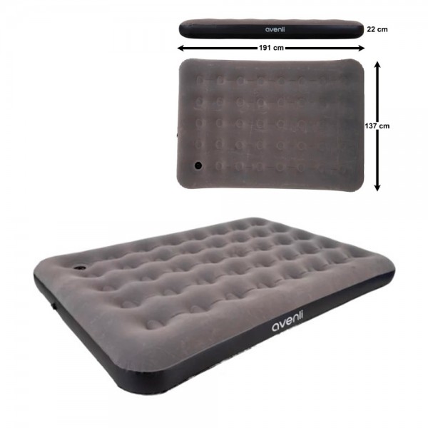 249370 Велюр матрац 24650 надувний, вбуд. ножний насос, флок.покриття, приміщення/вулиця., до 300кг