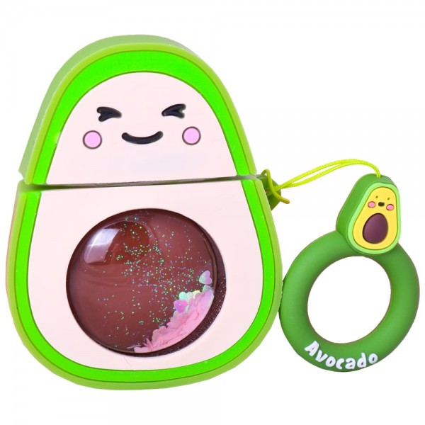 103601 Чехол для наушников Ейрподс Case — Emoji Sparcle & water (Avocado)