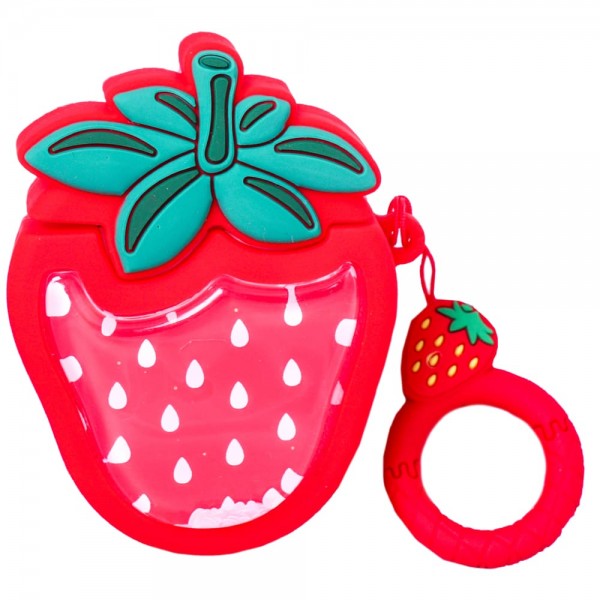 103603 Чехол для наушников Ейрподс Case — Emoji Sparcle & water (Strawberry)