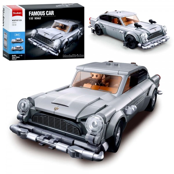 229700 Конструктор SLUBAN M38-B1125 машинка 1:32, 2в1, фігурка, 325 дет., кор., 30-19-7 см.