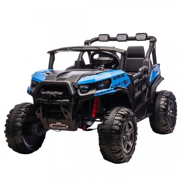 249650 Джип M 6368EBLR-4(24V) 2,4G радіокер.,1*24V7AH, 4*200W, MP3,BLUETOOTH, EVA, муз., світло,шкіра,синій