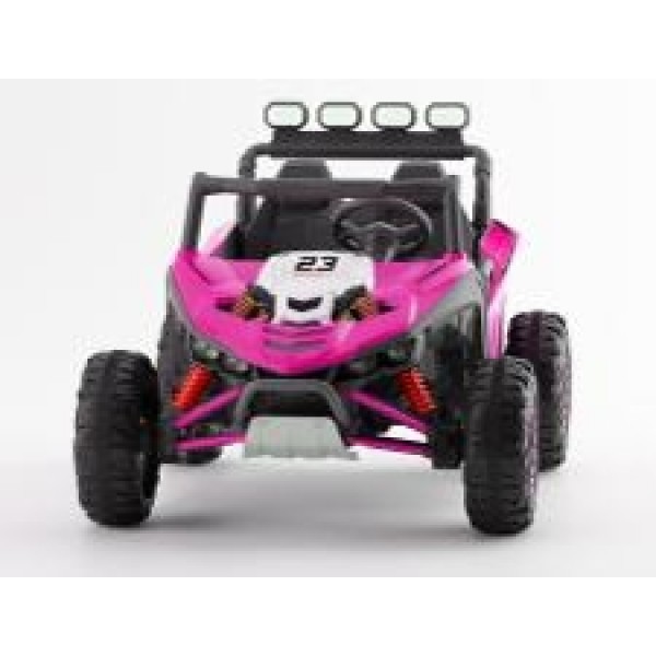 249657 Джип M 6373EBLR-8(24V)2,4G р/к, 24V7AH, 2*150W,MP3,USB,BLUETOOTH,TF,EVA,шкіра,світло,рожевий