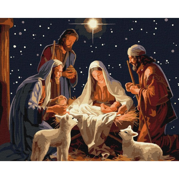 237801 Набір для розпису по номерах. "Таїнство Різдва" 40х50см