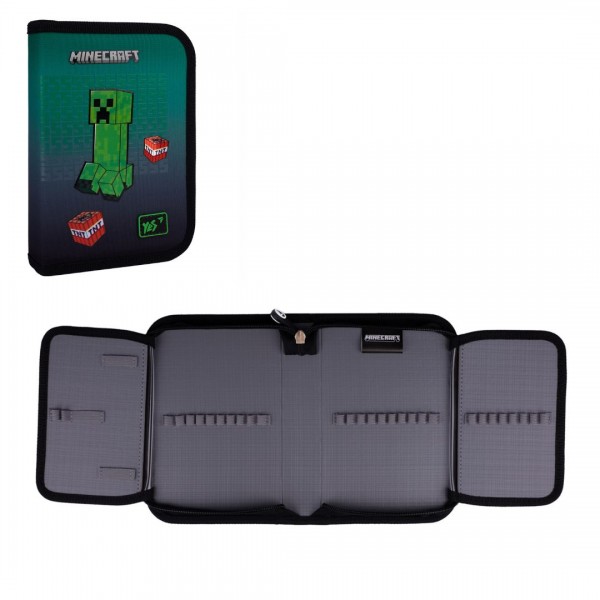 225610 Пенал твердий YES одинарний з двома клапанами HP-04 Minecraft Icons