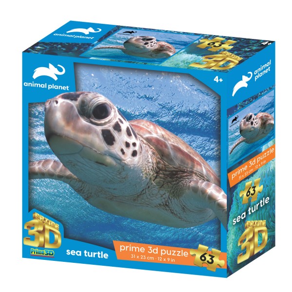 120310 Пазли 3D 13763 підводний світ, черепаха, 31-23см., 63дет., кор., 15,5-15,5-5см.