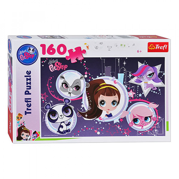 4054 Дитячі іграшки головоломки-пазли з картону Puzzles - "160" - Super stars / Hasbro Littlest Pet Shop