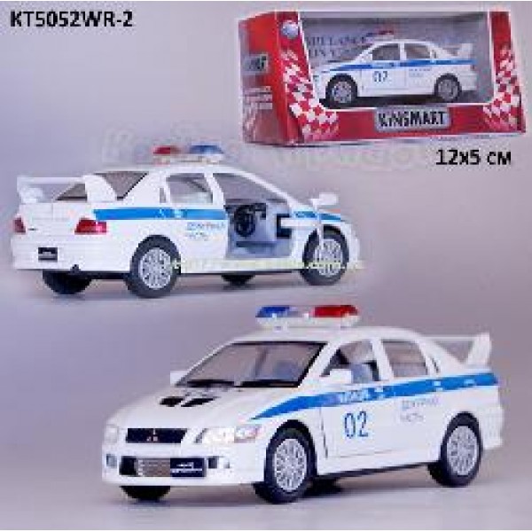 178586 Машина метал."Kinsmart" KT5052WR-2 (96шт/4)"Mitsubishi Lancer Evolution VII"(милиц) в кор. 16*8,8*7