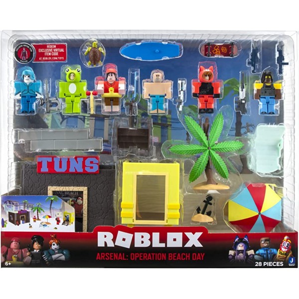 175717 Ігровий набір Roblox Deluxe Playset Arsenal: Operation Beach Day W11, 6 фігурок та аксесуари