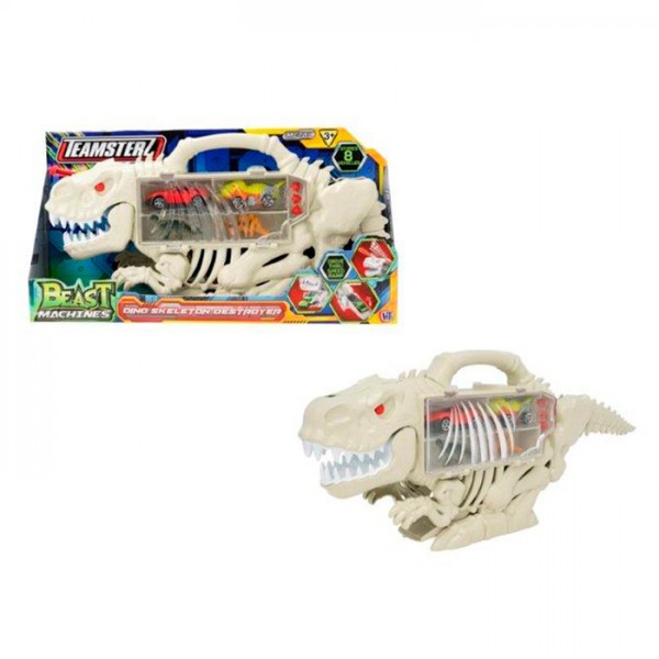 242740 Набір ігровий 1410015 TZ, динозавр, гараж, машинки 2 шт., динозавр 2 шт., кор., 41-21-9 см.