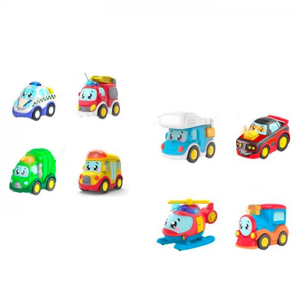 242792 Набір машинок 1425035 TZ, 2 шт., 4 види, муз., світло, бат., кор., 23-12,5-7 см.