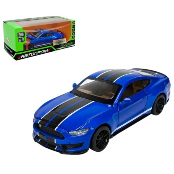 247976 Іграшка машина мет. АВТОПРОМ арт. 68441  1:32 Ford Shelby GT350, 2 кольори, світло,звук,у коробці