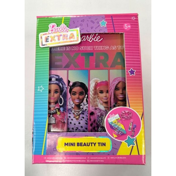 166062 Набір аксесуарів 99-0120 Barbie,наліпки на сережки,резинка для волос.,бальзам для губ 2шт.,кор.,10-1