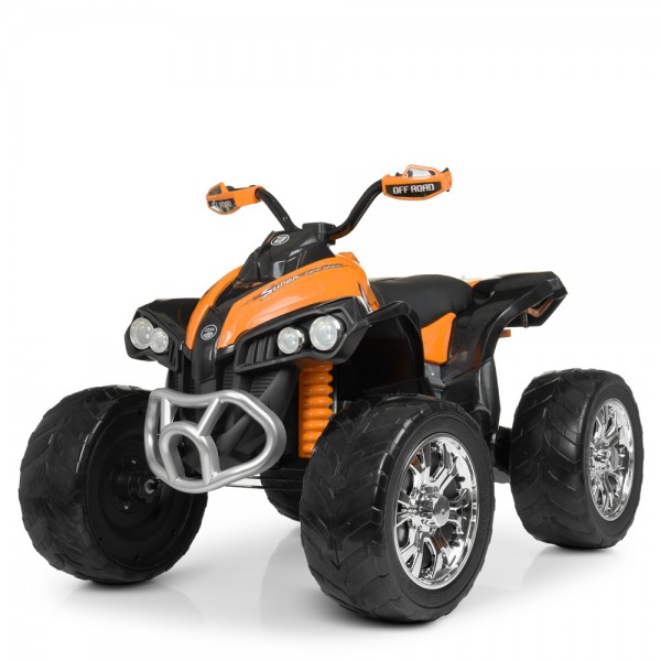 96196 Квадроцикл M 4200EBLR-7 2,4G, 2мот.35W, акум.12V7AH, муз., світло,MP3, TF, USB, EVA,шкіра, помаранч.
