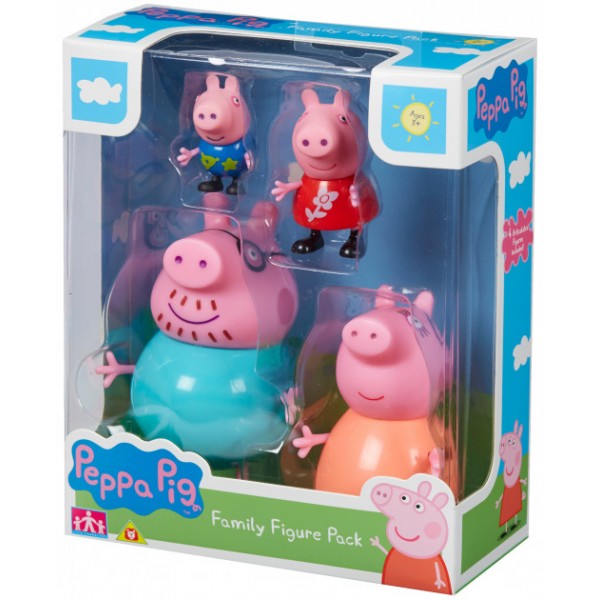 196347 Набір фігурок Peppa - ВЕЛИКА СІМ'Я ПЕППИ (Тато, Мама, Пеппа і Джордж)