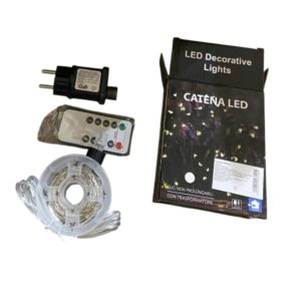 261288 Гірлянда світлодіодна біла "Роса" білий дріт на пульті 30м 300LED