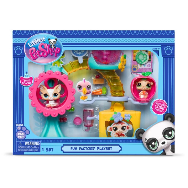 207627 Ігровий набір LITTLEST PET SHOP – ФАБРИКА РОЗВАГ (2 фігурки, фабрика, аксес.)