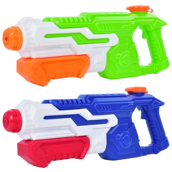 167546 Водяний бластер MR 0505 помпа, розмір великий, 2 кольори, кул., 45-18-5 см.