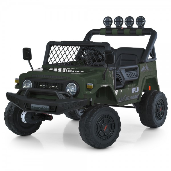 230354 Джип 2566AEBLR-5(24V) 2,4G, 4 мотори35W,1 акум.24V7AH, EVA, шкіра, MP3, USB, BT, муз.,світло,зелений