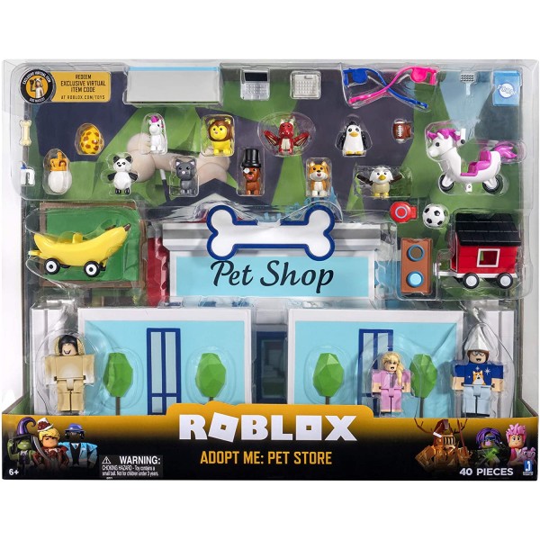 175728 Ігровий набір Roblox Deluxe Playset Adopt Me: Pet Store W6, 3 фігурки та аксесуари