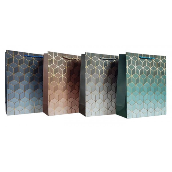 245006 Пакет 26*32*10см паперовий "Стильний" 12 шт в пак